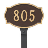 Cambridge 1-Line Lawn Address Sign