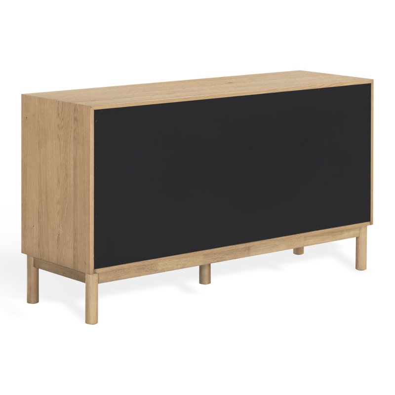Orion 6 Drawer Wood Dresser, Brown Oak