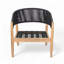 Fauteuil club d'extérieur en bois d'acacia