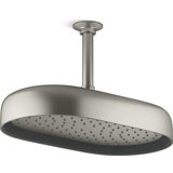 Statement 14" Single-Function Wall or Ceiling-Mount Round Rainhead, Oblong Rain Showerhead 2.5 GPM