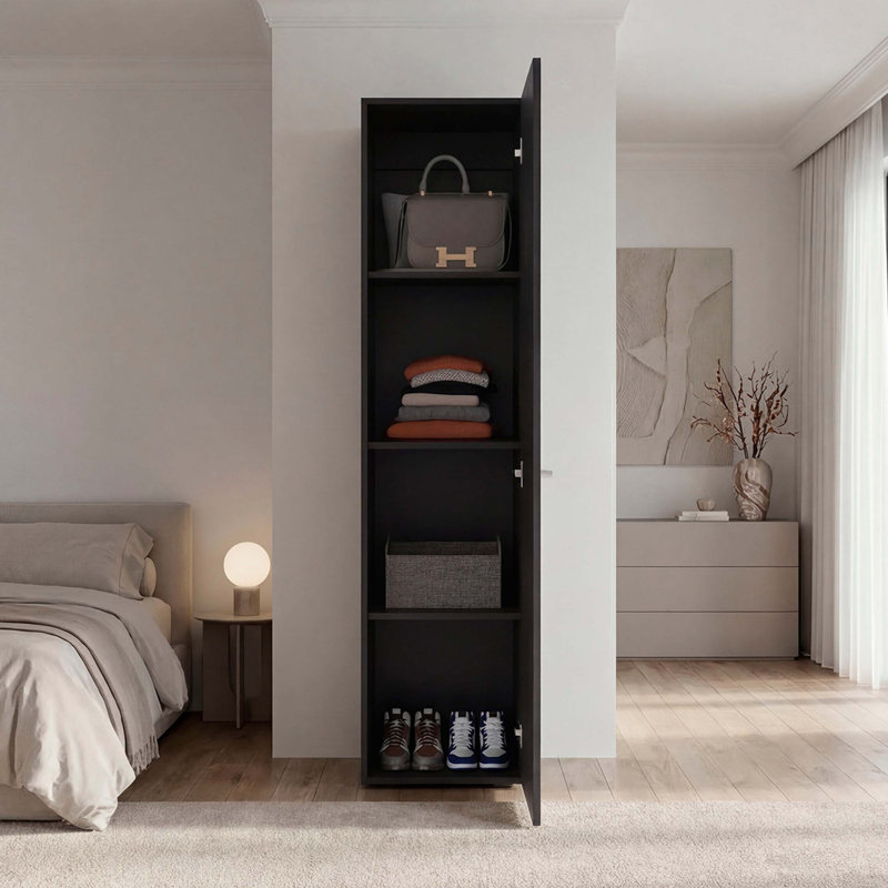Wenge 4 Shelves Storage Cabinet, Wenge