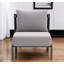 Chaise d'appoint 28 po en tissu gris