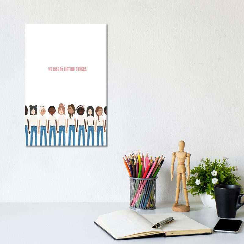 We Rise By Lifting Others by The Beau Studio - Wrapped Canvas Print, 30.48cm H x 30.48cm W x 1.905cm D