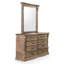 Commode Bourbonnais à 10 tiroirs avec miroir