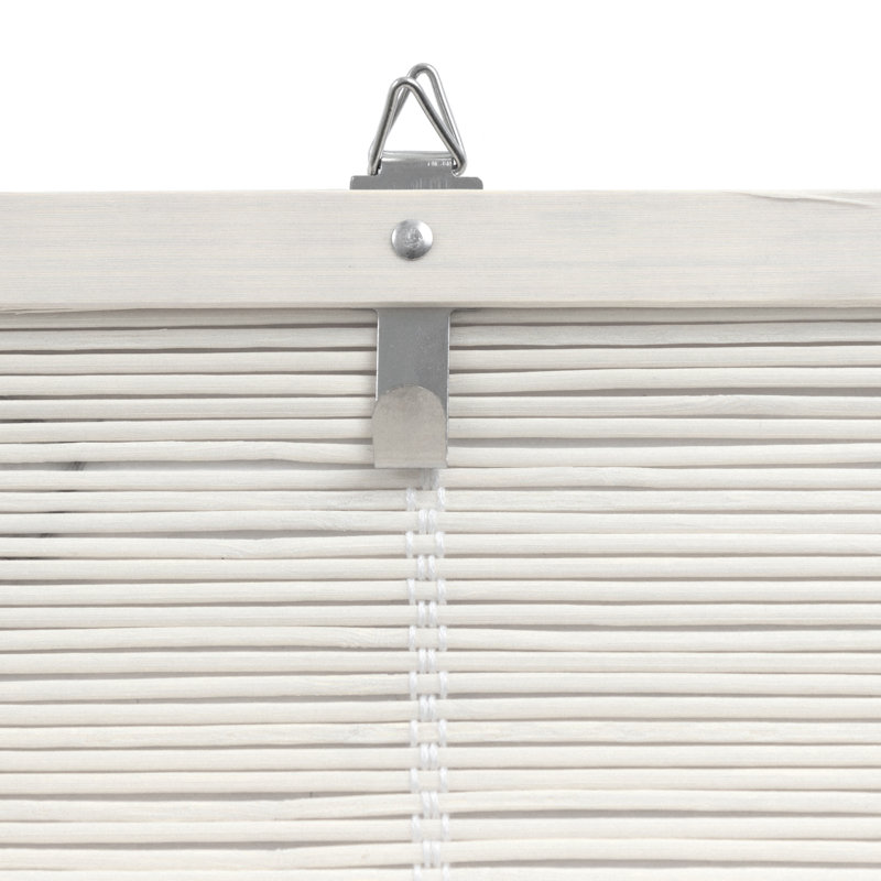 Store de fenêtre en bambou - blanc, L 36 po x L 72 po