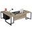 Trisca 70.8" W L-Shaped Executive Desk with Storage Cabinet