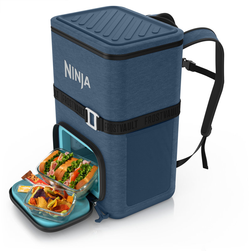 Ninja Outdoor Frostvault Go 36-can Soft Cooler With Cold Dry Zone, Lakeshore Blue