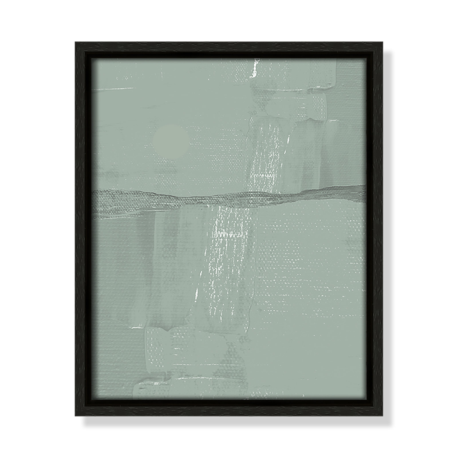 Attica "Sage Abstract" Print, 11.5" H x 9.5" W x 2" D, Espresso 