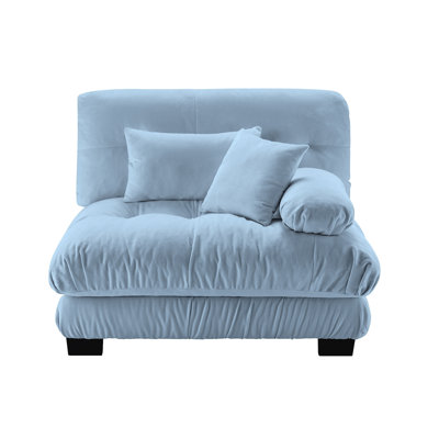 Canapé Pariss LSF avec 2 coussins - bleu