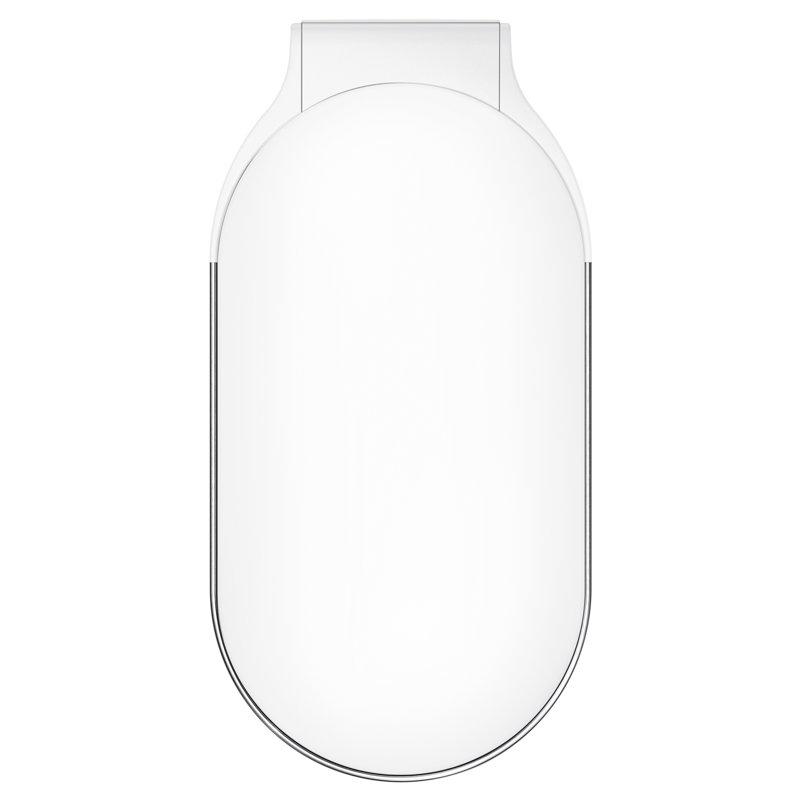 Simplehuman 45 L / 12 Gallon Slim Hands-Free Kitchen Step Trash Can with Liner Rim, Stainless Steel, White