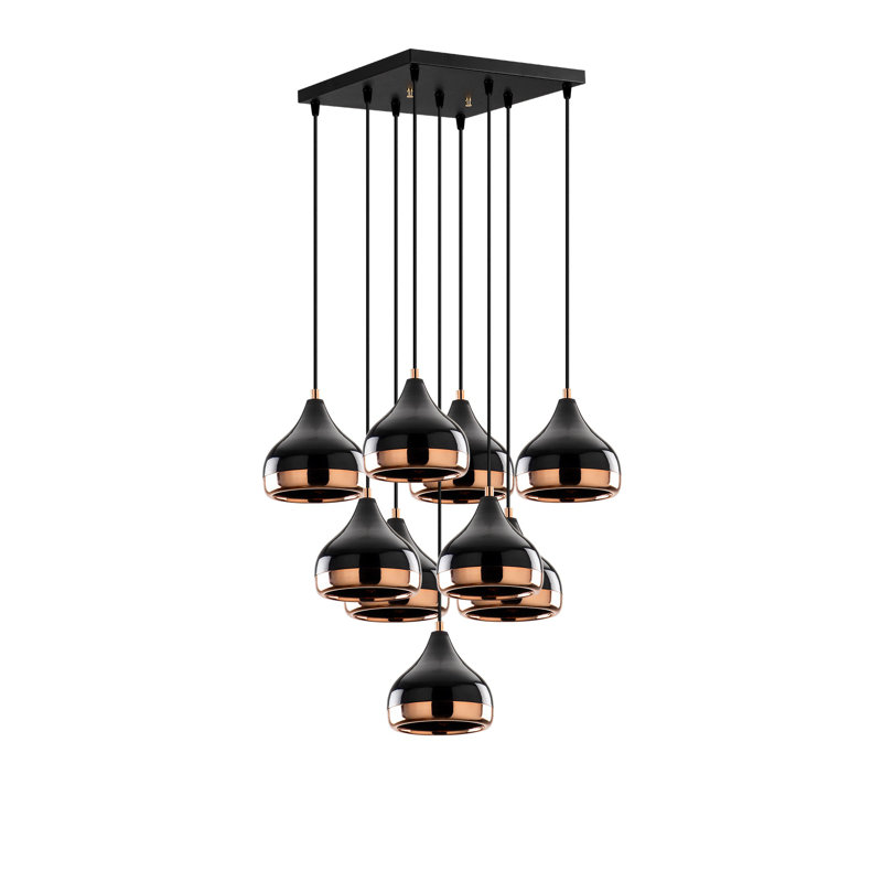 Prejean 9 - Light Black Cluster Pendant