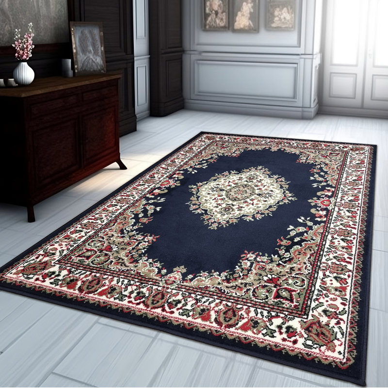 Neve Navy Rug, Rectangle 120 x 170cm