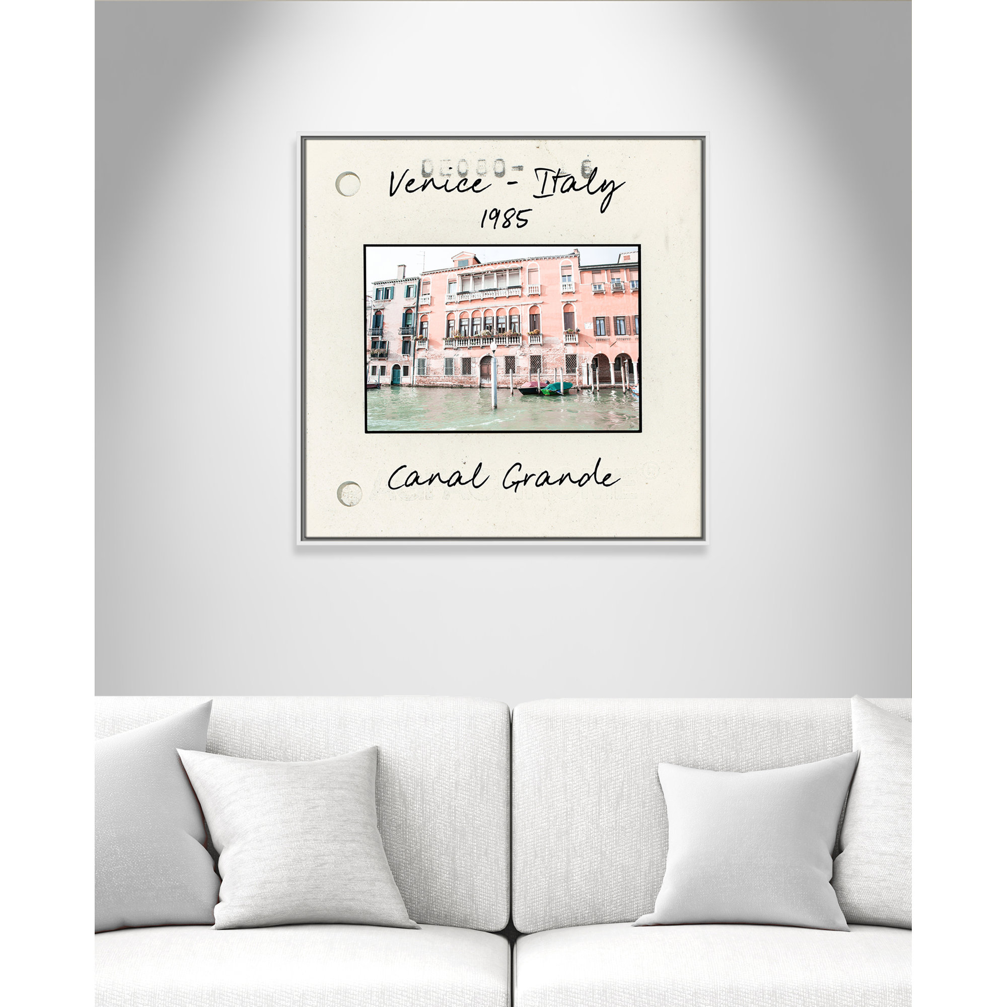 Venice, Italy - Grand Canal Print by Nan, White Floater Framed Canvas, 31.5" H x 31.5" W x 2" D