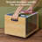 Bamboo Acrylic File Box Organizer, Hanging File Folder Storage Boxes, Decorative Document Crate Transparent Filing Bin With Handle For Home Office Desk