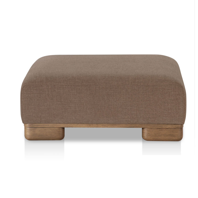 Beau OTTOMAN PERFORMANCE FABRIC OATMEAL, Brown