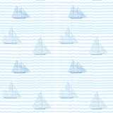 Kids Sailboats 10' L x 24" W Peel and Stick Wallpaper Tile