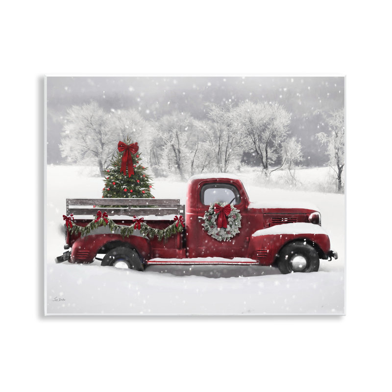 Plaque murale Wreck Bedecked Christmas Truck, design par Lori Deiter