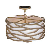 Minka Lavery Branch Reality - 4 Lights Semi Flush In Ashen Gold Finish