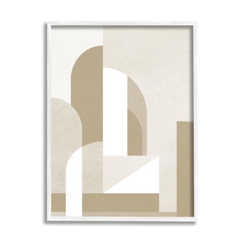 Ba-277, «Neutral Arches Architecture» encadré sur bois par Lil 'Rue, reproduction, Giclée encadrée blanc bord de mer