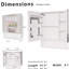 Armoire à pharmacie DEL pour la salle de bain avec lumière blanche une couleur, anti-buée, armoire en plastique-aluminium facile à installer. (31,5 x 35,43 à deux portes)