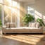 Canapé-lit d'angle 4 places en velours côtelé HF-114 po L x 54,5 po P x 33 po H