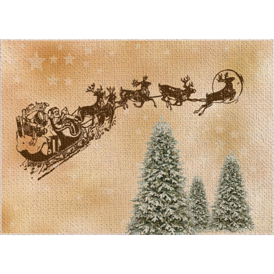 Tapis beige père noël