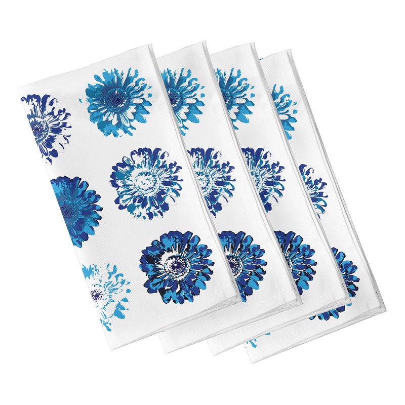 Ensemble de serviettes 4 pièces Caillo, Bleu pâle / Marine