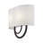 2 Light Bronze Large ADA Sconce With Hand Crafted Off-White Fabric Shade-884744090