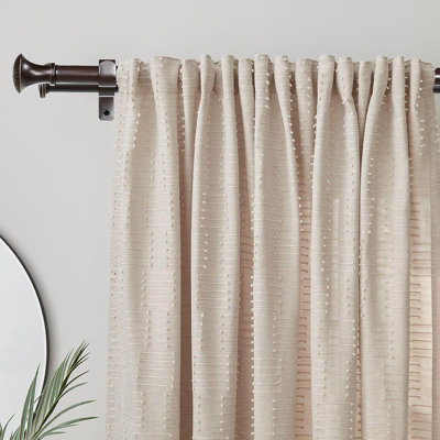 5/8" Diameter Telescoping Double Curtain Rod Set with Trumpet Finials