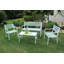 Mirena Rectangular Metal Outdoor Dining Table , 128cm cm W 56cm cm D