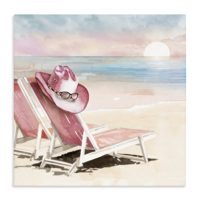 Toile de chaises de plage rose rosé, design par Paul Mathenia