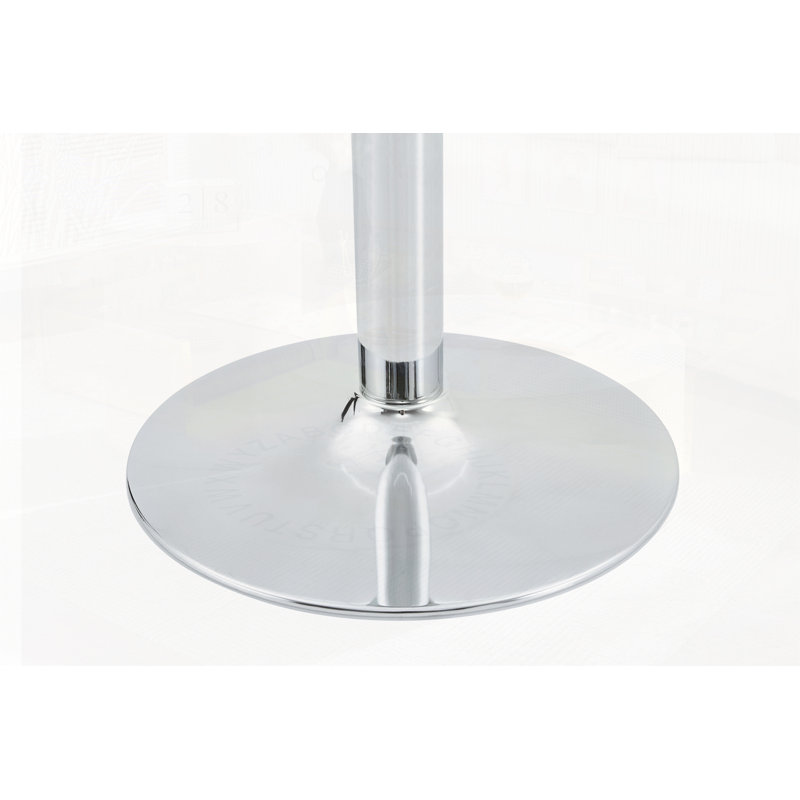 Table basse ronde en verre trempé de 27,5 pouces de diamètre, Argent