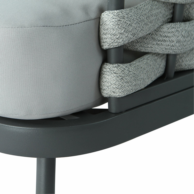 Ensemble de 2 fauteuils club en acier, gris