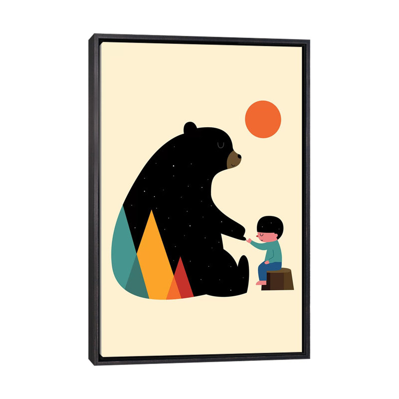 «Promise» par Andy Westface - impression d'art graphique, H 60 po x l 40po x P 1,5 po, Toile avec cadre noir patiné