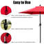 Parasol de marché inclinable 90 po Keiwarren-209776934