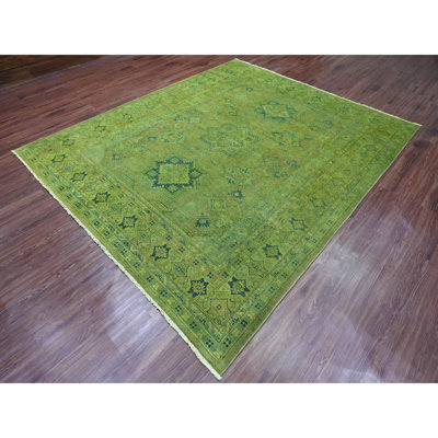 Tapis oriental noué à la main 8 pi x 9 pi 6 po Kazak