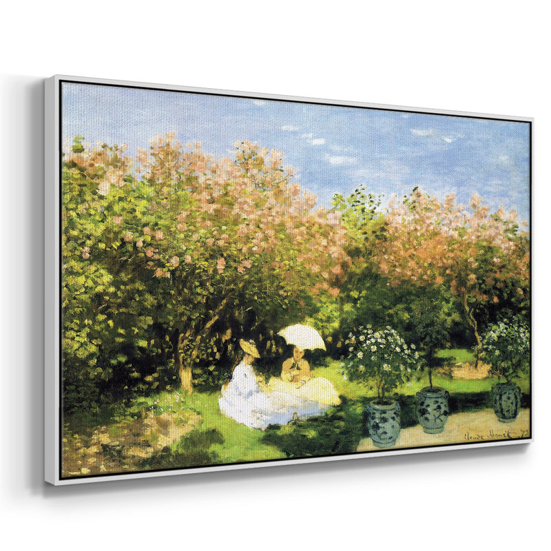 Le jardin, 1872, H 25 po x l 37 po x P 2 po, Blanc