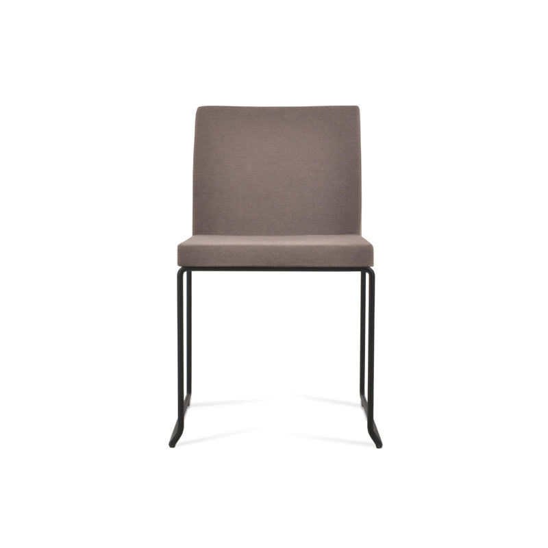 Chaise empilable en laine Aria, Noir, Moka