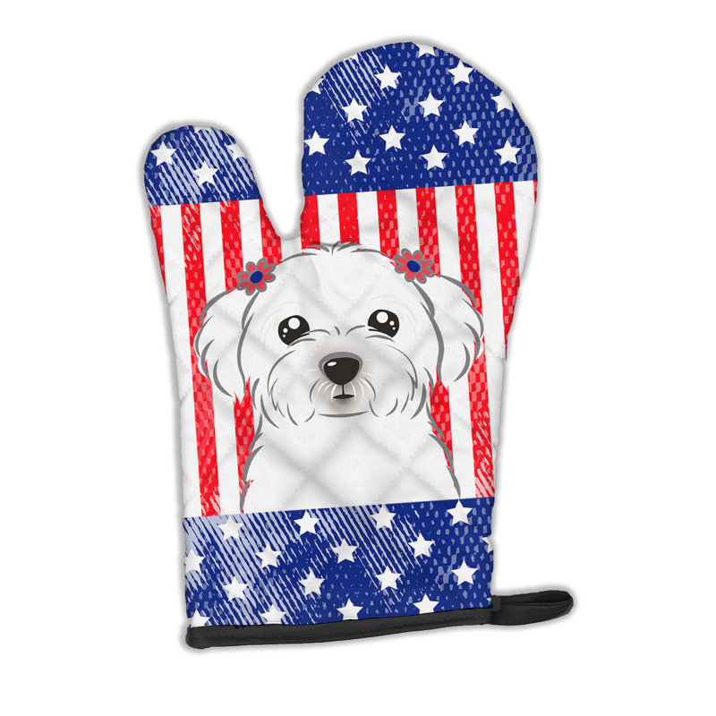 Caroline's Treasures American Flag Polyester Oven Mitt