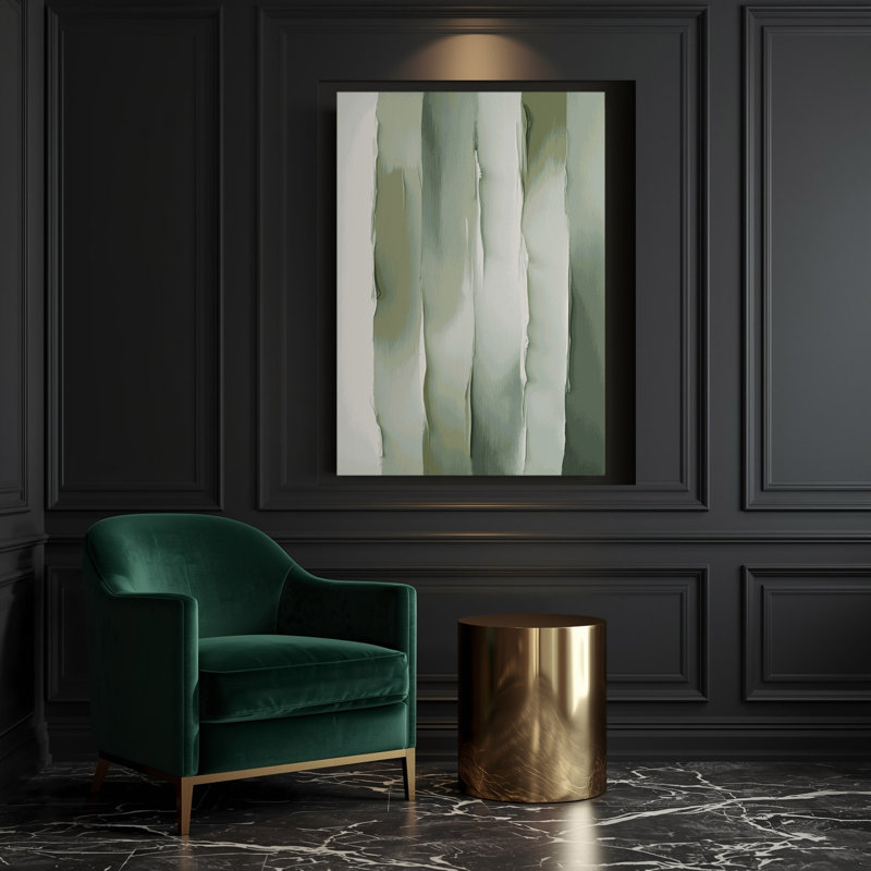 «Abstract Color Field 15», art mural sur toile brune, H 14 po x l 11 po