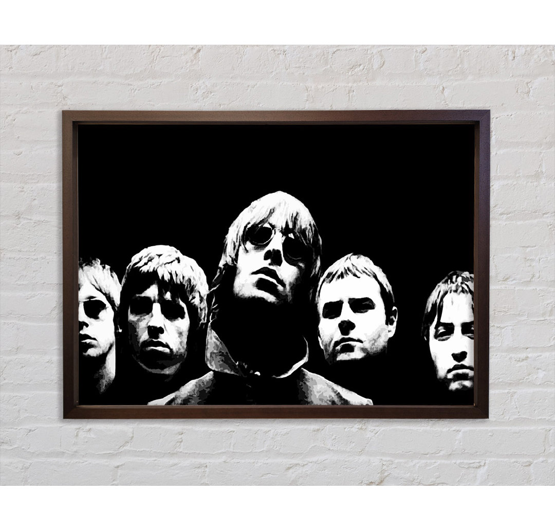 Oasis Wonderwall Pop Art - Einzelbildrahmen Kunstdrucke auf Leinwand