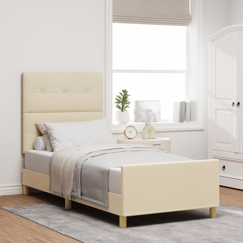 Bed Frame, 103 x 207 cm, Cream
