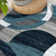 Mehul Abstract Machine Woven Area Rug in Blue/Ivory/Gray