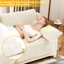 Chenille à trois places en beige, avec un coussin lombaire ergonomique, une structure et un assemblage facile pour de multiples décorations Beige avec support, coussins élégants et à haute résilience, conception modulaire-776970832