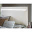 Lit double moderne blanc brillant avec tête de lit à DEL et similicuir avec style et éclairage-1545130496