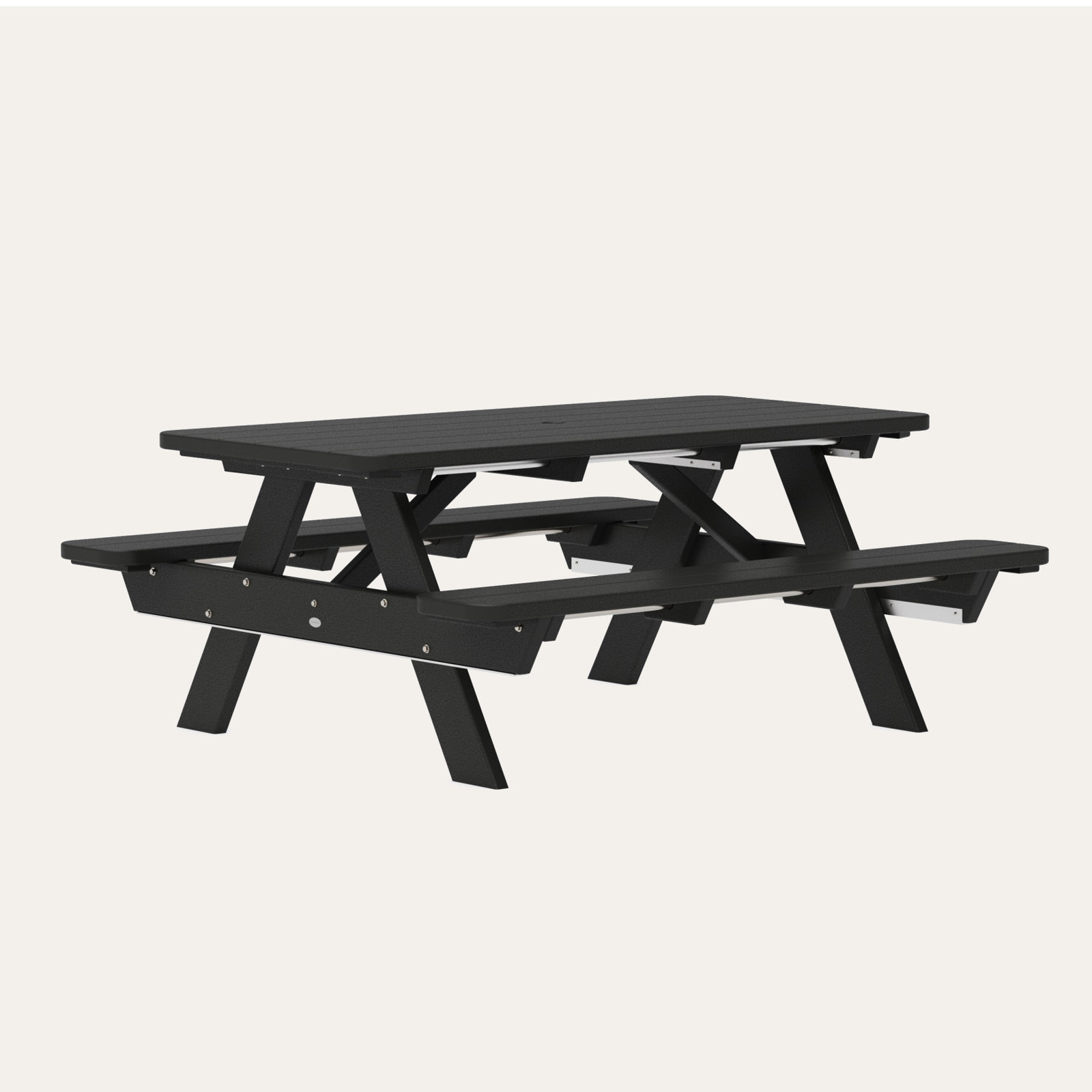 POLYWOOD® Park 65" Picnic Table, Black