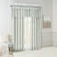 Cantonnière en soie synthétique légère avec perles 50 x 26 po Aqua-118743585