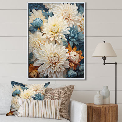 «White Mums In Blue Dream I», reproduction sur toile