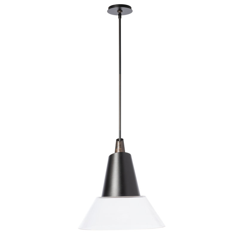 Kora Pendant, Black, Dark Smoke