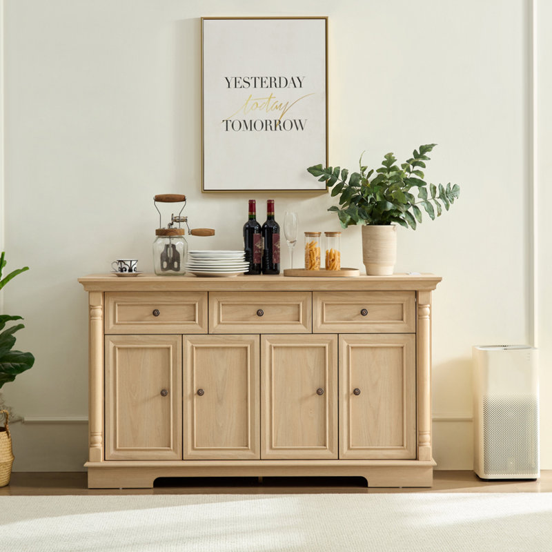 Armoire de rangement Farmhouse avec tiroirs et portes, Bois